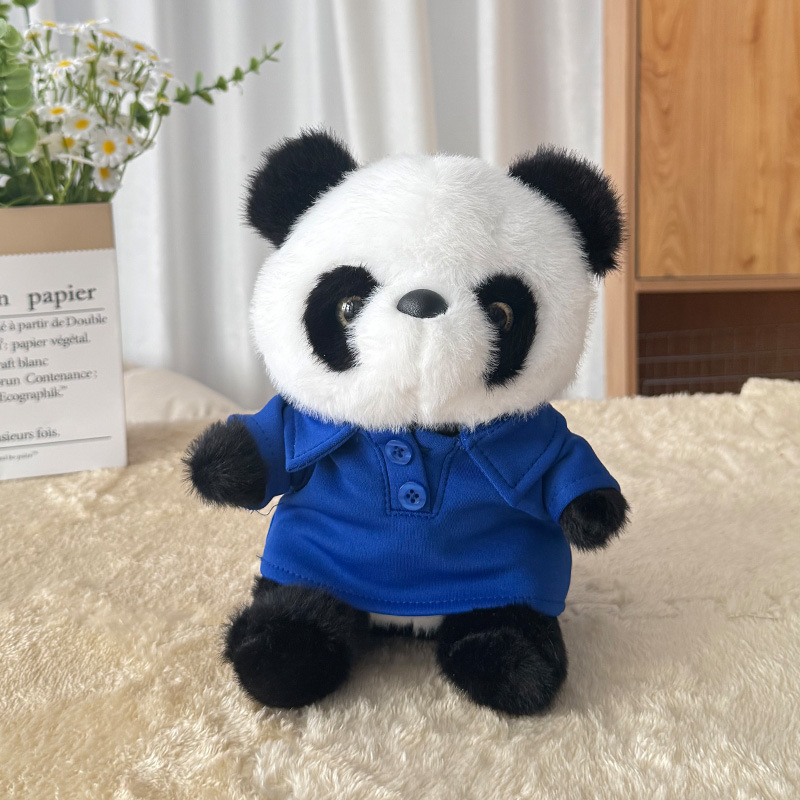 Muñeca panda muñeca muñeca de peluche muñeca de ropa muñeca Sichuan regalo de cumpleaños impresa logotipo