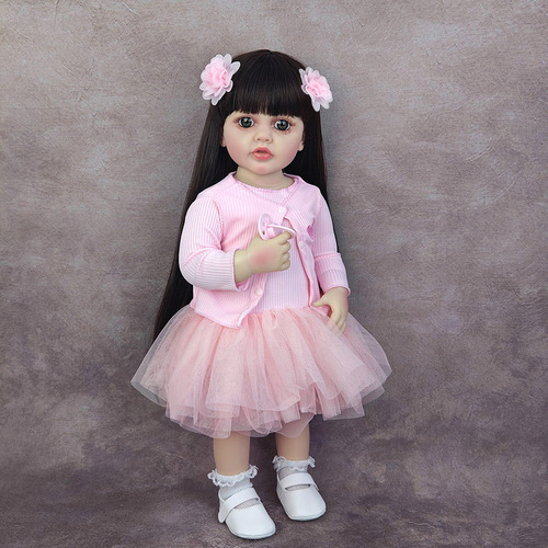 Glue imitation baby toy 55cm June 1 Children's Day gift doll reborn doll accompanying the bath