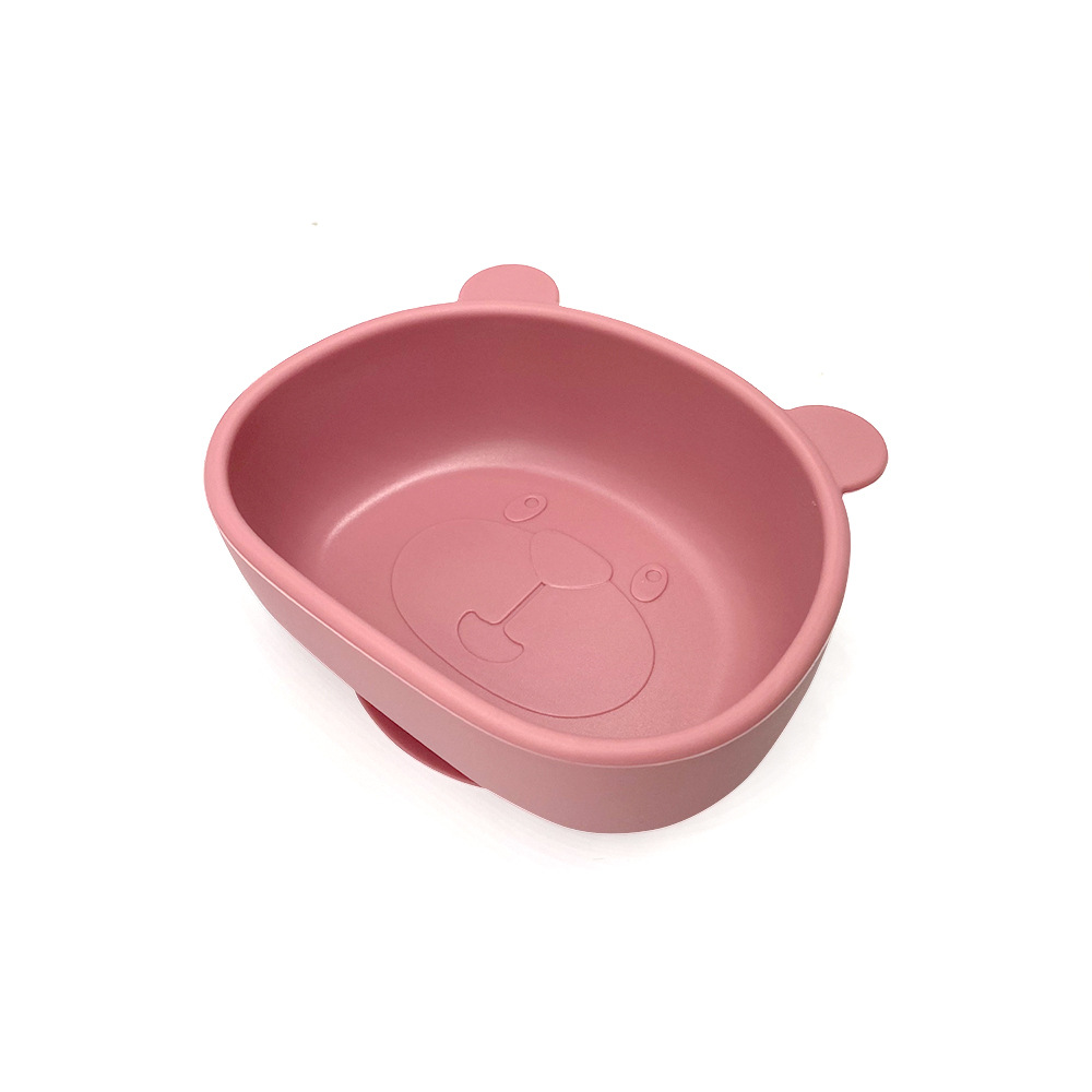 Bebé y bebé suministros Placa de silicona integrada vajilla para niños dibujos animados Panda suplemento alimenticio infantil tazón tenedor cuchara traje