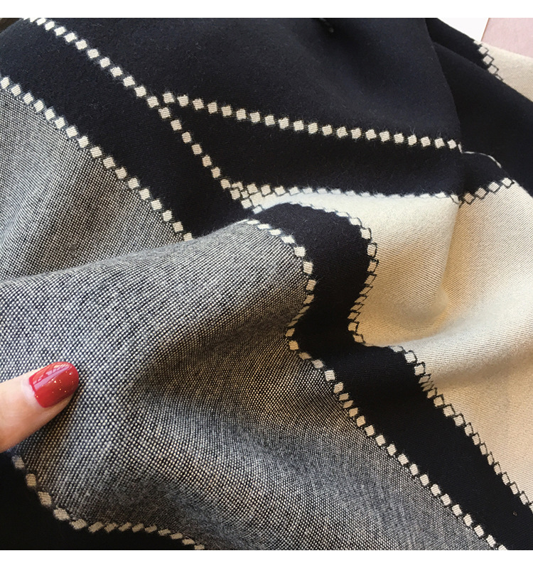 Simple Style Style Women's Simple Style Color Block Imitation Cashmere Scarf