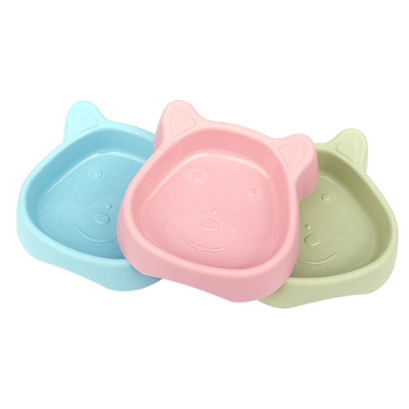 Nuevo tazón para mascotas perro solo tazón oso de dibujos animados PP tazón de plástico gato tazón de arroz comer y beber comida para perros tazón para mascotas