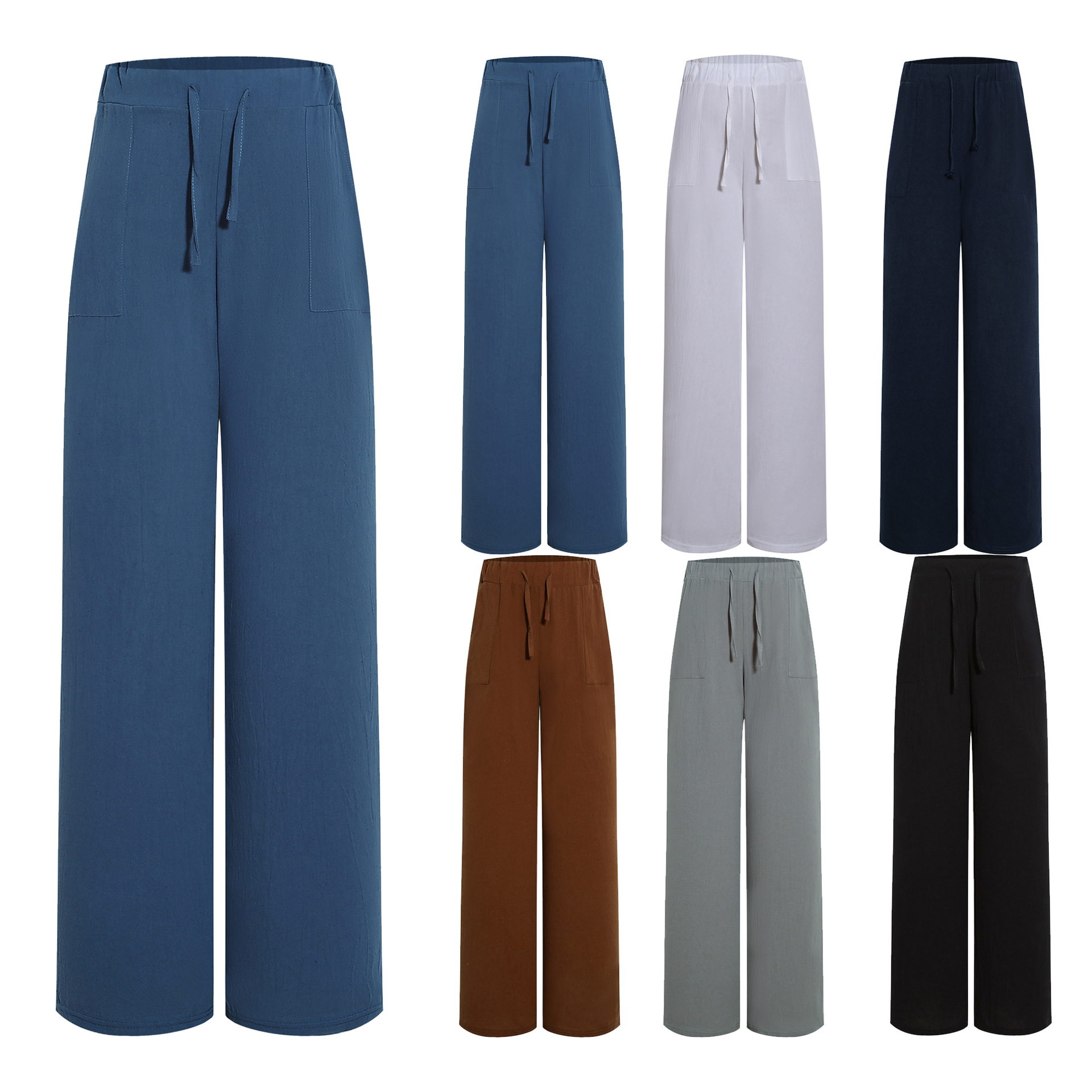 Women's Daily Streetwear Solid Color Full Length Casual Pants Wide Leg Pants display picture 9