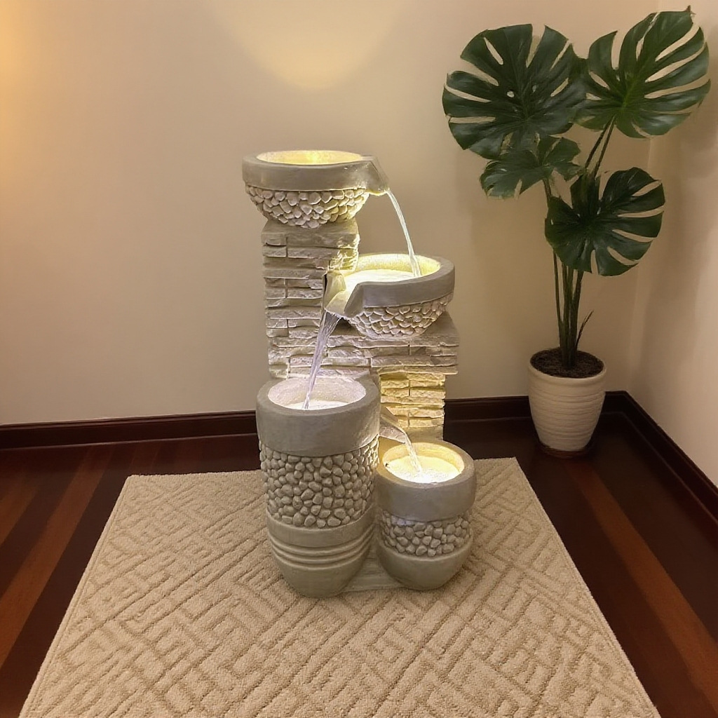 厂家欧式喷泉流水落地摆件招财庭院室内客厅装饰砂岩花园水景