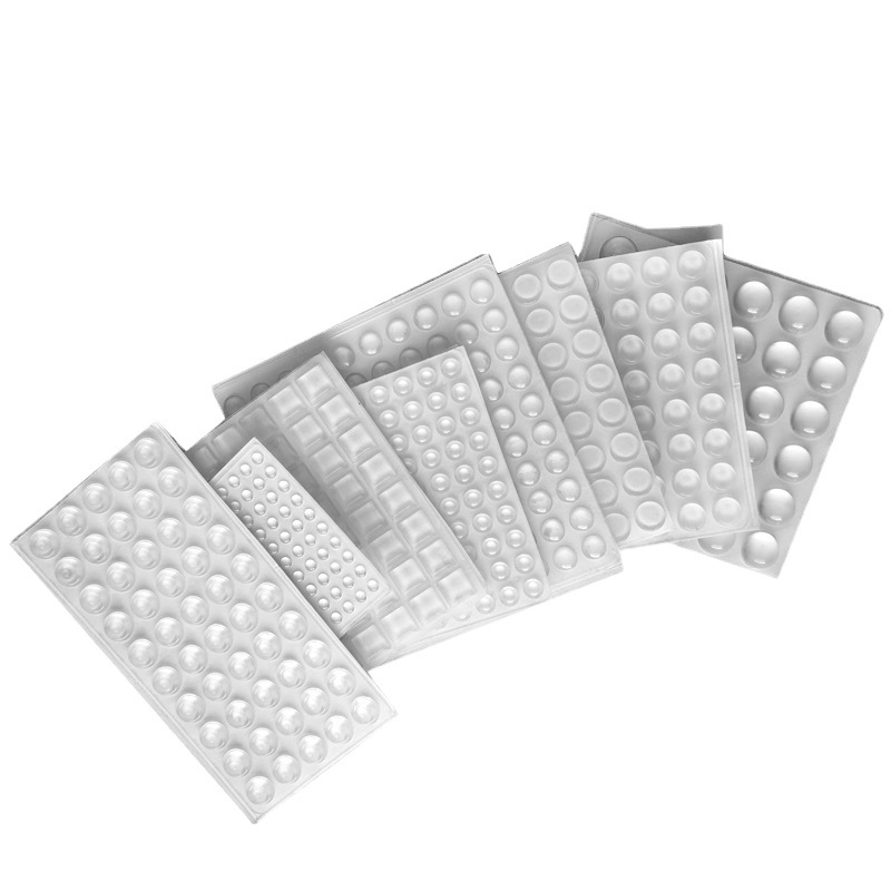 Hemispherical self-adhesive silicone pad White transparent anti-collision grain shock absorption buffer table and chair non-slip silicone gasket silicone foot pad