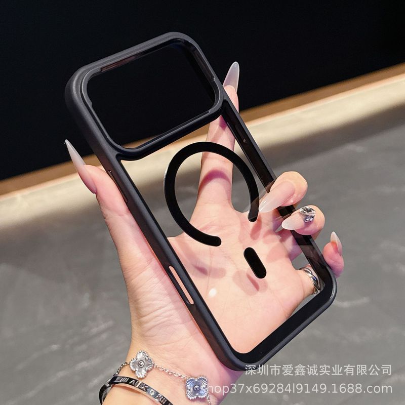 新款酷盾高级感极简纯色磁吸适用iPhone17苹果15ProMax/16手机壳.|undefined