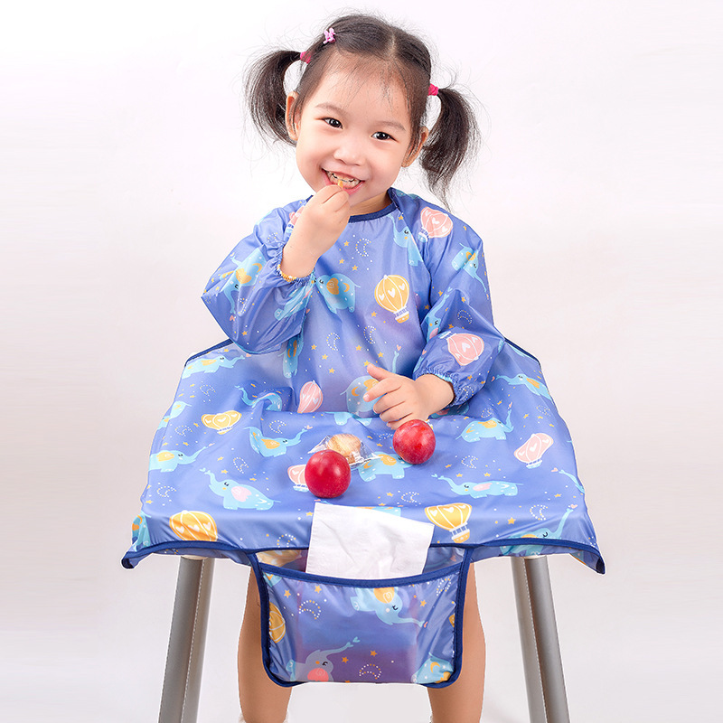 Children's One-piece Dining Chair Cover Clothes Baby's Food Artifact Waterproof and Oil-proof Food Apron Full Enclosure Reverse Dressing Children's One-piece Dining Chair Cover Clothes Baby's Food Artifact Waterproof and Oil-proof Food Apron Full Enclosure Reverse Dressing