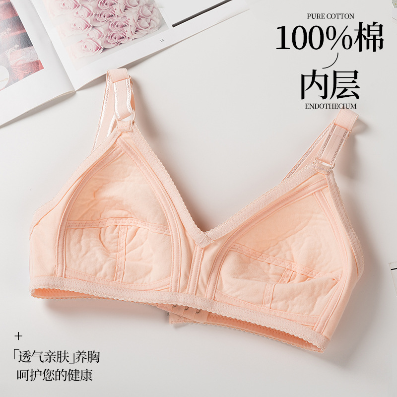 Thin Style Wireless Bra for Women, No Padding, Large Size, Mom's Bra, Wholesale Direct from Manufacturer, Pure Cotton Bra for Middle-Aged and Elderly