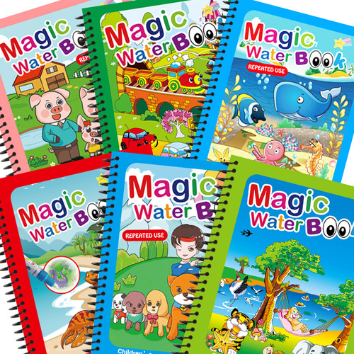 Children's DIY Magic Water Painting Book Magic Water Painting Book Baby Repeated Graffiti Coloring Book Toy Clear Water Painting Book