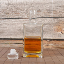 高端密封果酒瓶空瓶子方形玻璃酒瓶加厚透明威士忌酒瓶洋酒瓶