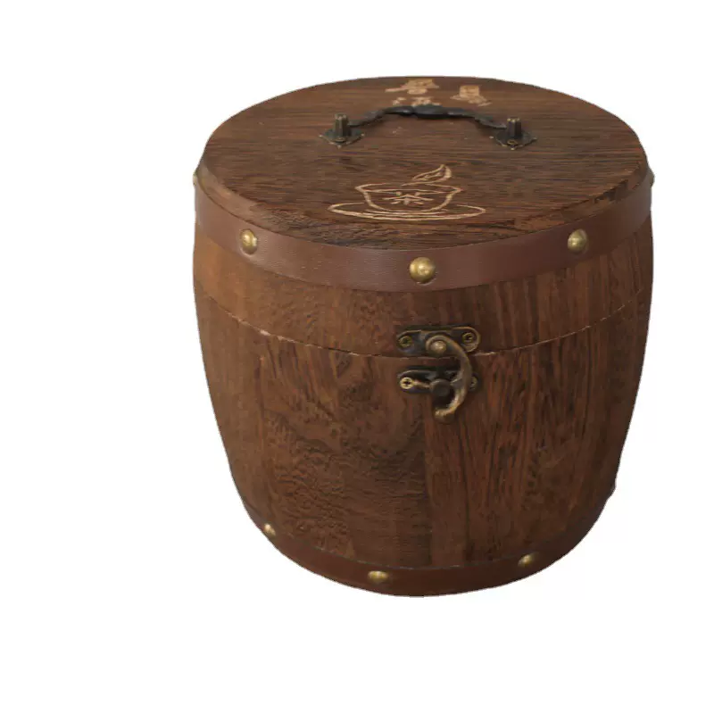 厂家批发现货木质茶叶桶茶叶罐茶叶盒普洱茶散茶包装盒炭烧木桶