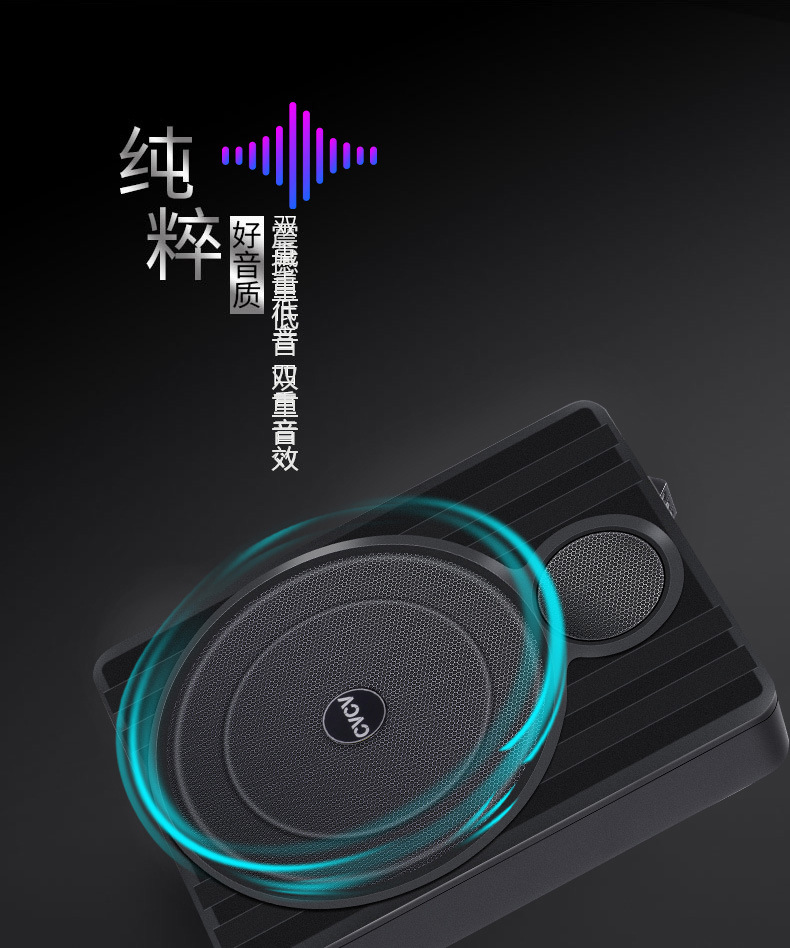 Cross-Border High Power 10inch Lantern Aluminum Alloy Car Seat Subwoofer Power Amplifier Active Ultra-Thin Car Audio