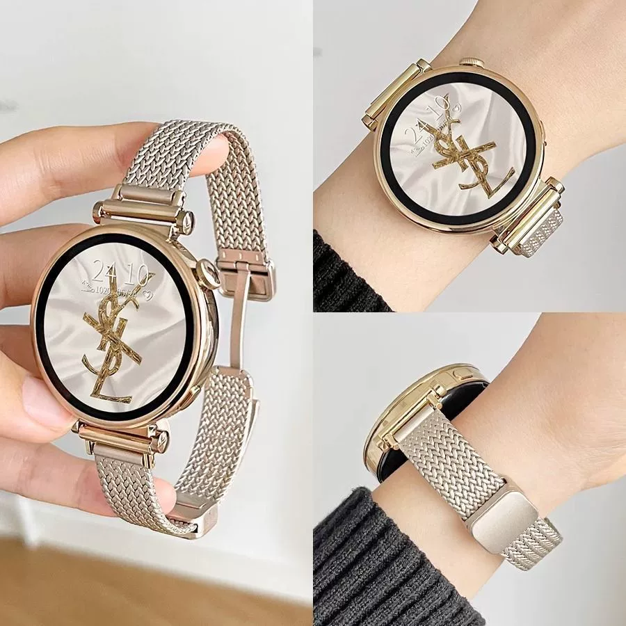 Подходящие для Huami amazfit Mi watch youth version металлический тонкий хлеб ушной магнитный ремешок Huami 1/2GTR2