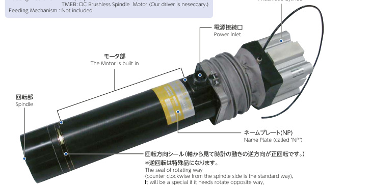 日本tacgiken轻负荷切削用主轴电机TMEQ-80-30ATC-BT15