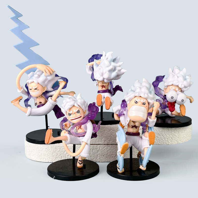 5 Types of Q-Version Sun God Five-Star Nika Luffy Figures One Piece Gashapon Toys Desktop Ornaments Blind Box Wholesale Items 5 Types of Q-Version Sun God Five-Star Nika Luffy Figures One Piece Gashapon Toys Desktop Ornaments Blind Box Wholesale Items