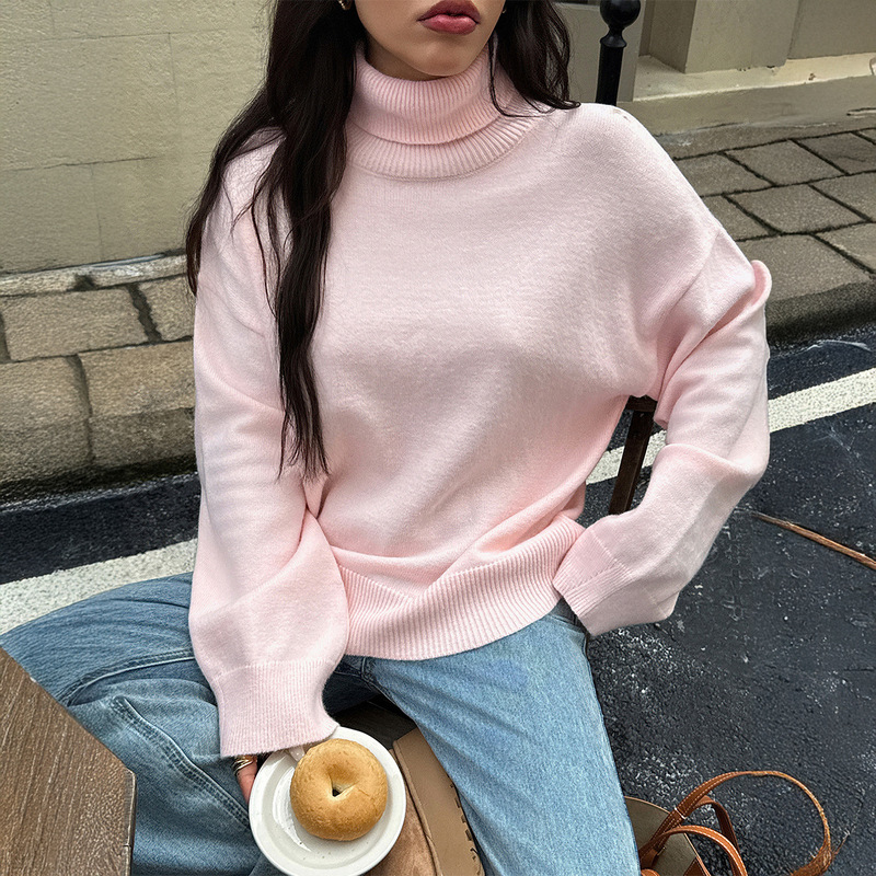 跨境 欧美Y2K辣妹高领毛织长袖毛衣女装2025秋冬亚马逊外贸独立站|undefined