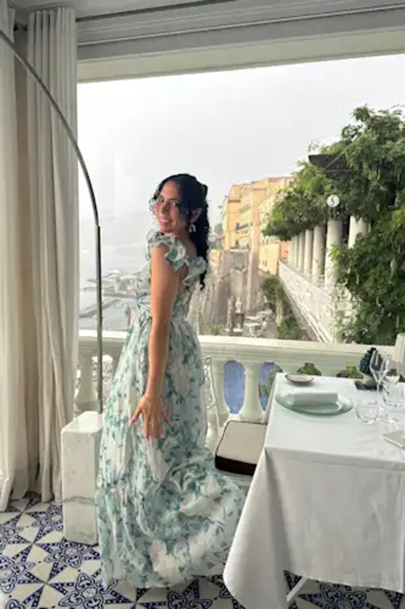 Women's Sexy Printed Deep V Ruffle Backless Top European American Style Summer Fashion Suspender Design_ecoleips.com