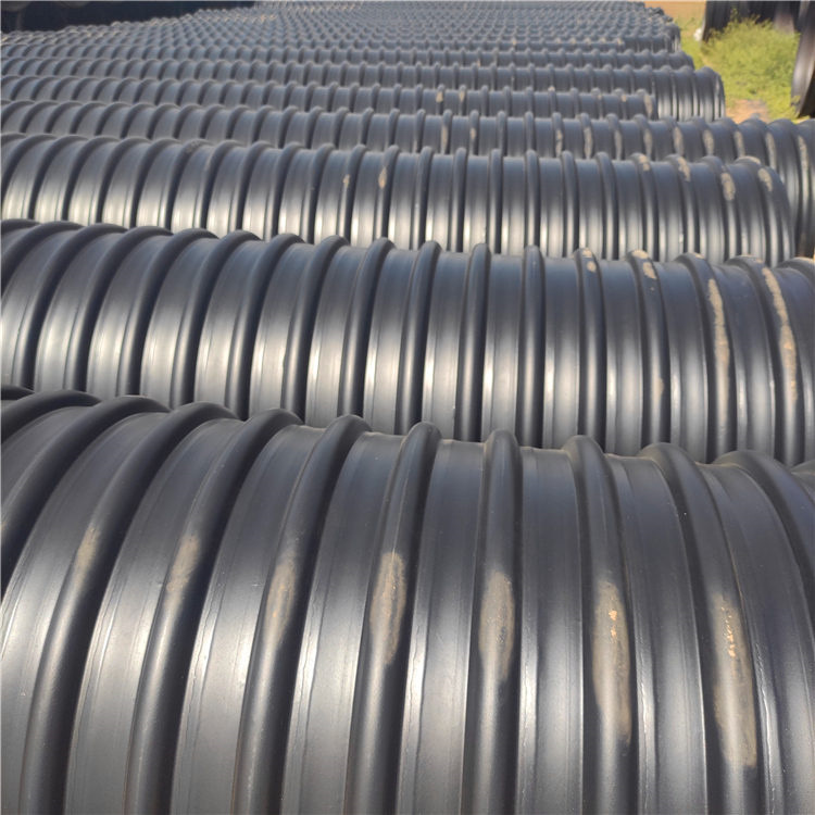 批发现货HDPE钢带增强螺旋波纹管波纹排污管大口径市政排污排水管