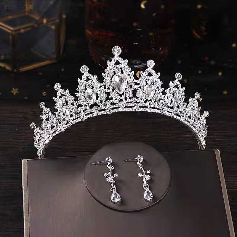 Los niños corona pastel tocado cristal accesorios para el cabello corona chica cumpleaños rendimiento diadema princesa vestido accesorios al por mayor