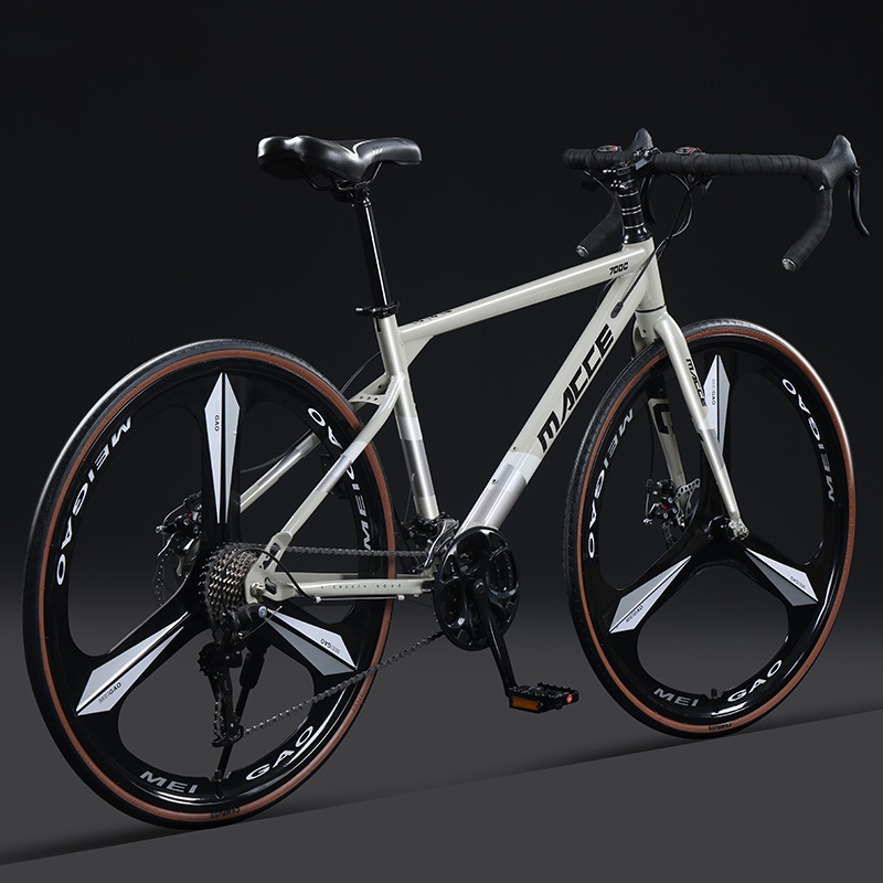Road and mountain bike for adults and students, racing campus bike with dual disc brakes and variable speed, city commuting bicycle Road and mountain bike for adults and students, racing campus bike with dual disc brakes and variable speed, city commuting bicycle