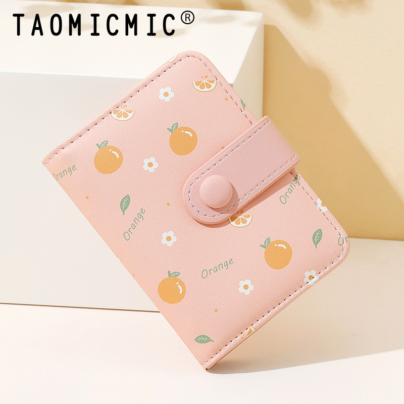 Vibrant Campus Student Women's Wallet High-End Ins Access Control Fruit Print Card Holder Card Holder Card Holder Card