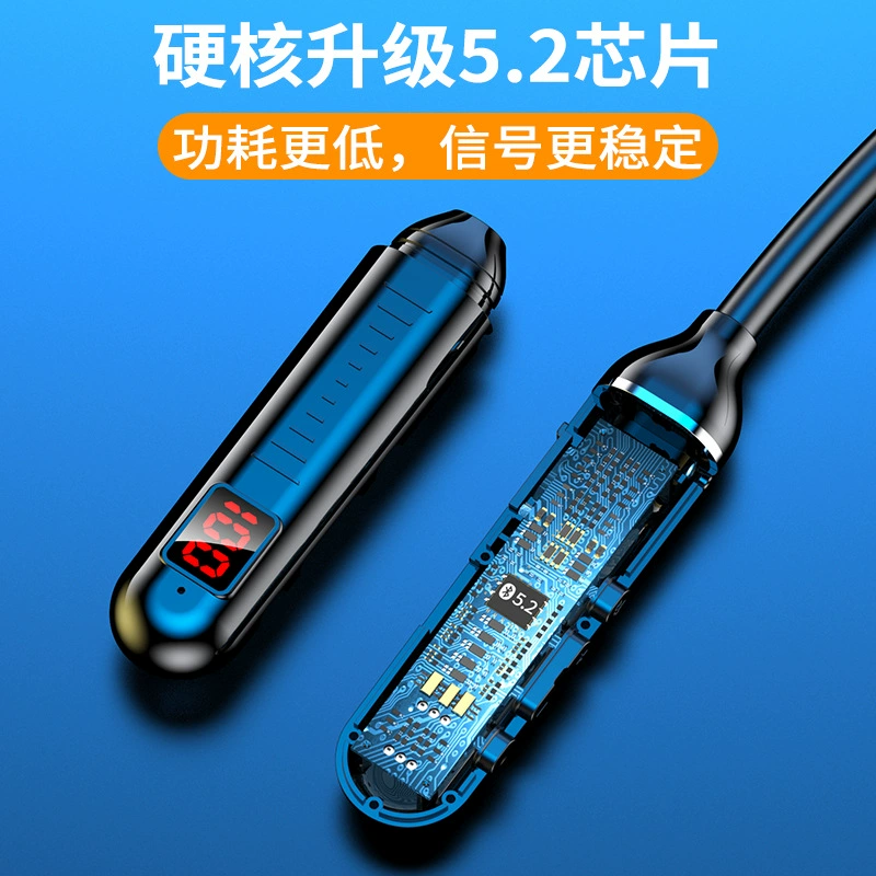Стерео-наушники с подвесом на шею, магнитным присасыванием, беспроводные Bluetooth, шейного типа, большая емкость, полу-вкладыши