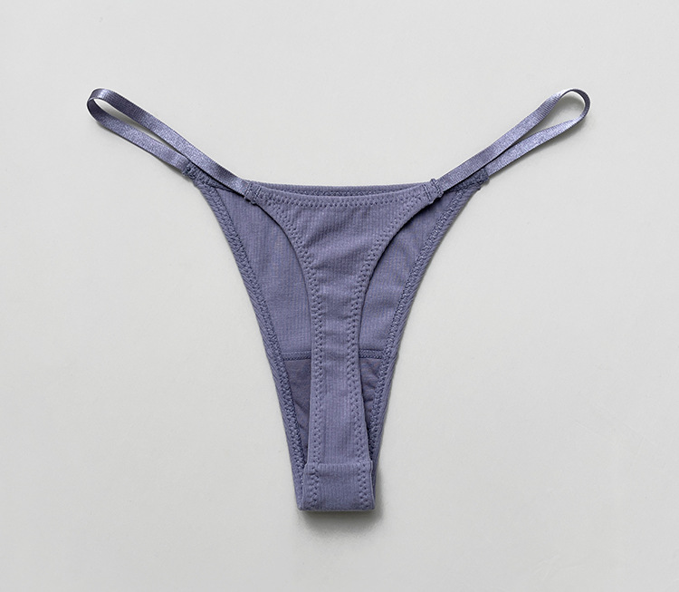 42g Weight Low Waist Panties Waist Thong Panties Style Panties Lingerie Type Cotton Fabric Type 3 PCS/Package Quantity Solid Color Pattern Autumn Season Women's Gender Casual, Lady, Streetwear Style Solid Color Low Waist Thong Panties 8