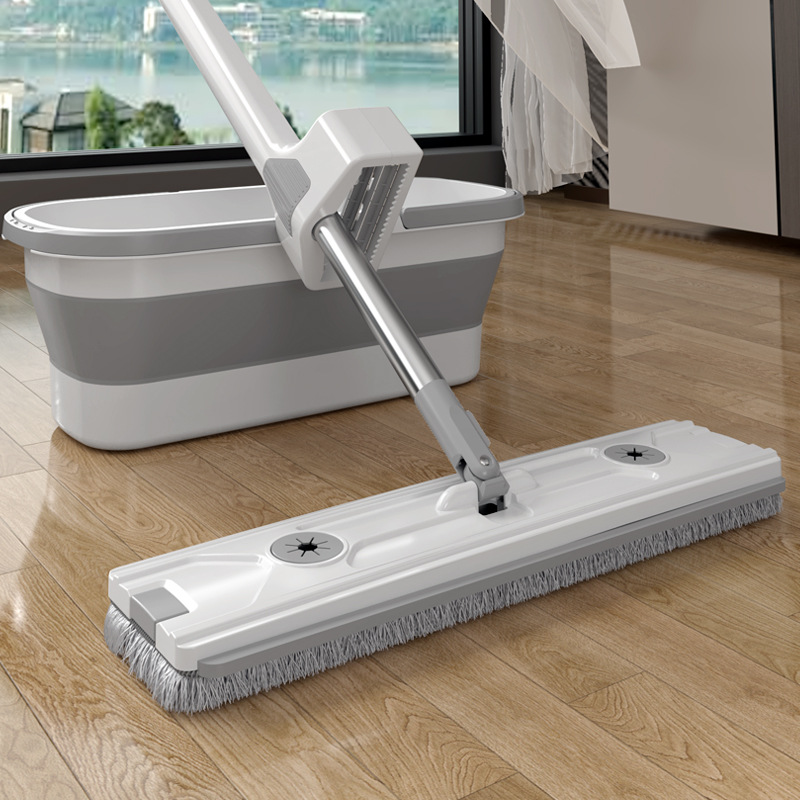 Hand-free Flat Mop Large Size High Quality Sterilizable Cloth Clamping Scrapable Water Bucket Internet Celebrity Live Explosions