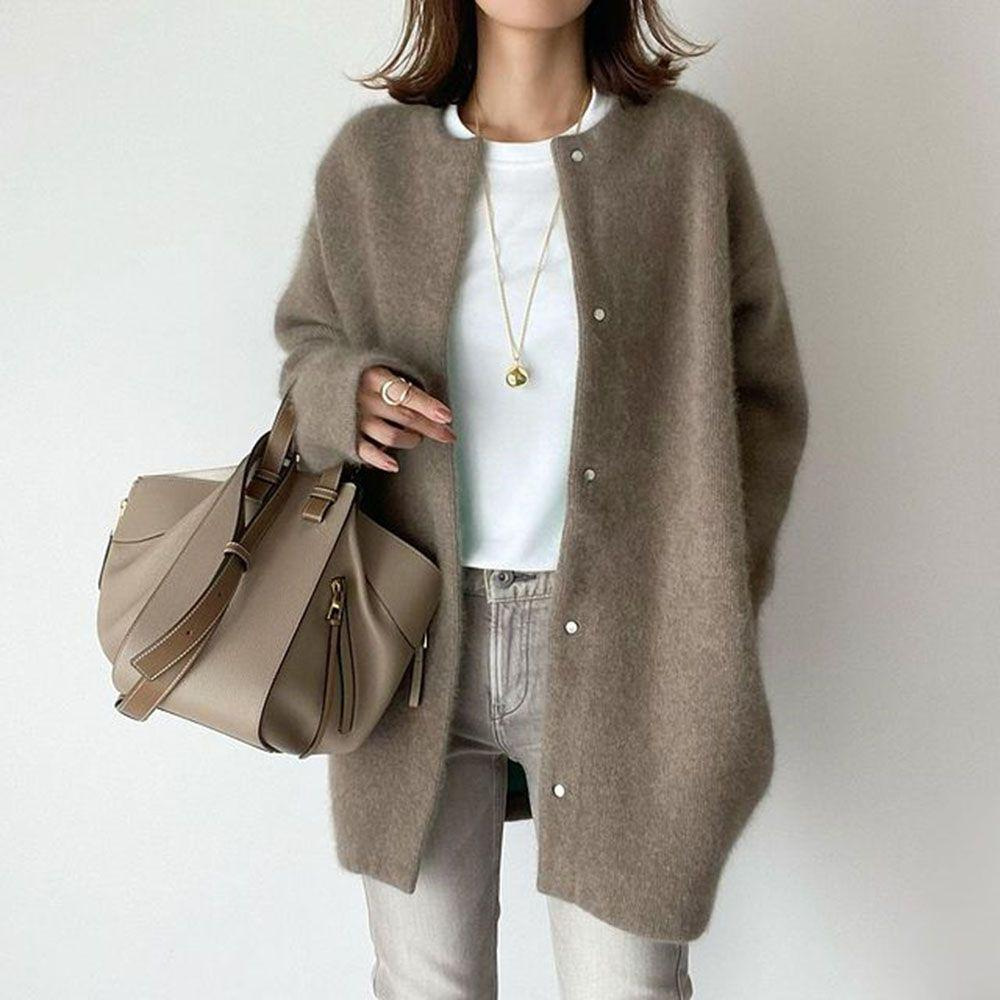 Women's Casual Solid Color Single Breasted Coat Woolen Coat display picture 1