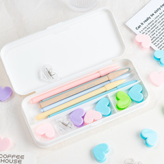 Colorful heart plastic clips, small clips, cute girl heart plastic photo decoration clips, folders, props