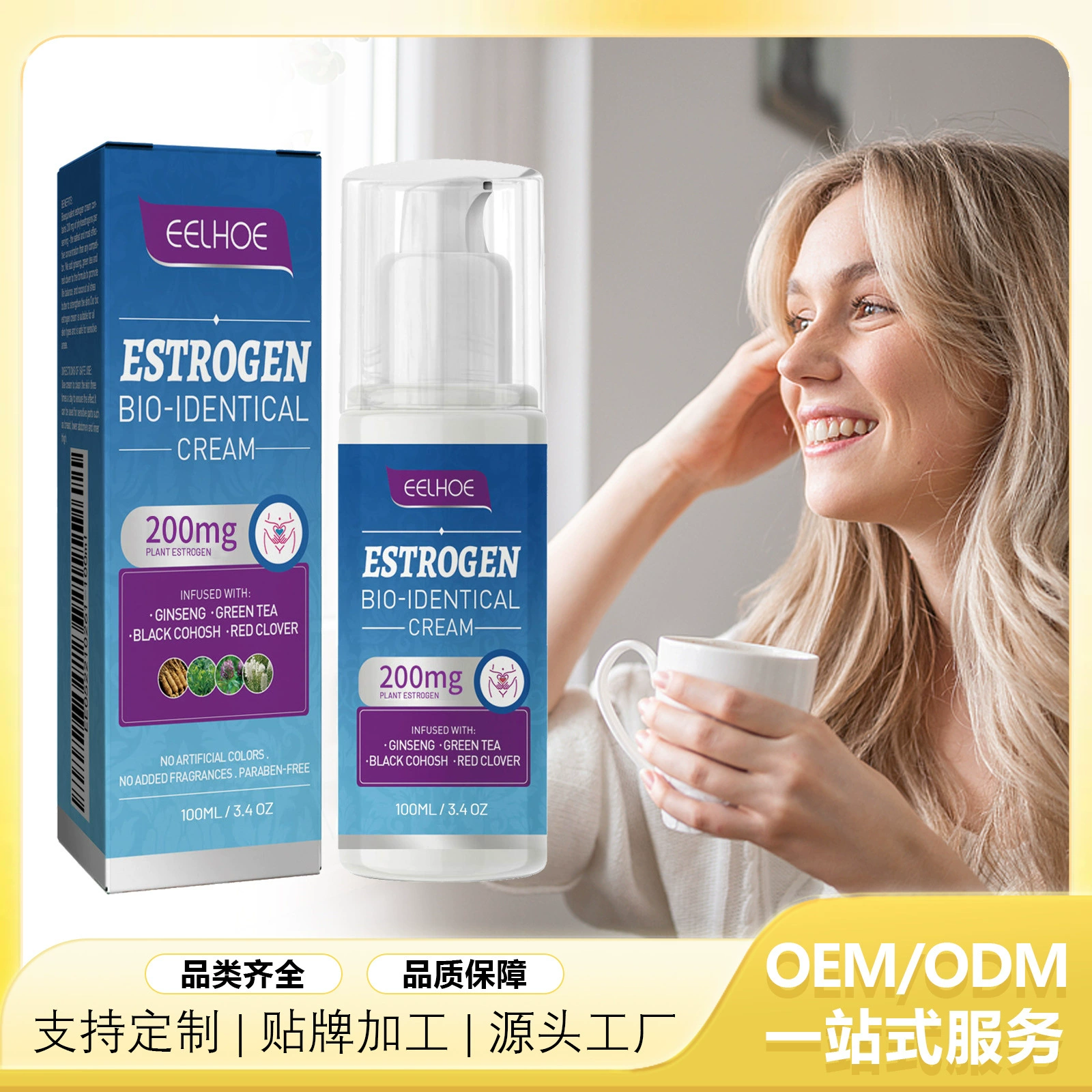 Крем для снятия менопаузы EELHOE для уменьшения женской усталости при менопаузе Крем для ухода за ночным потом и колебанием настроения