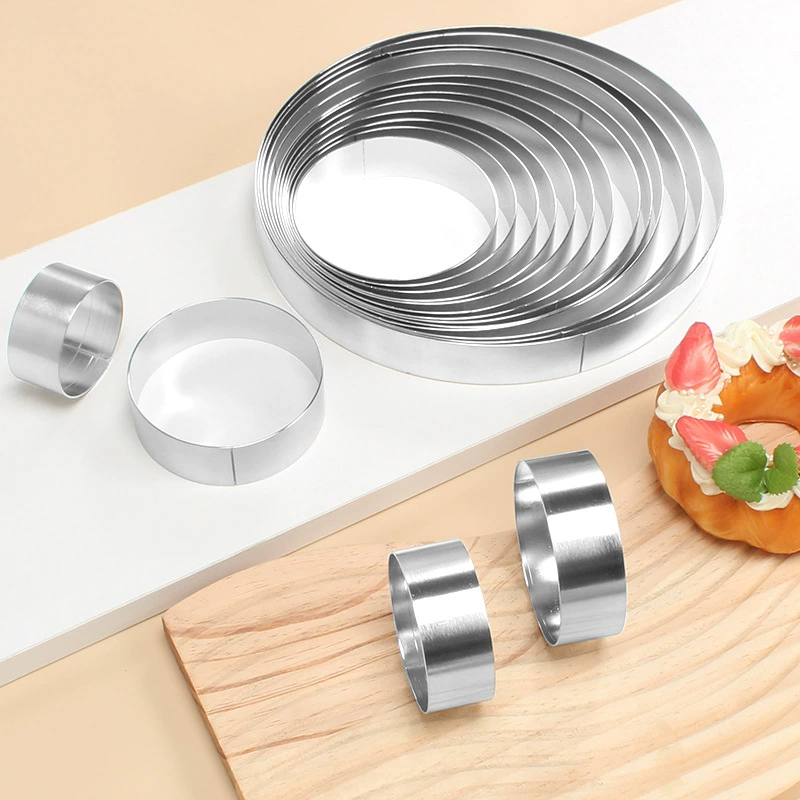 340 из нержавеющей стали непористый круглый круг башни 2.5 высокий бесшовный торт мусс электрический тортик кукурузный блинный круг