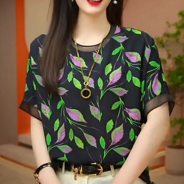 Design summer fashionable shiffon T-shirt