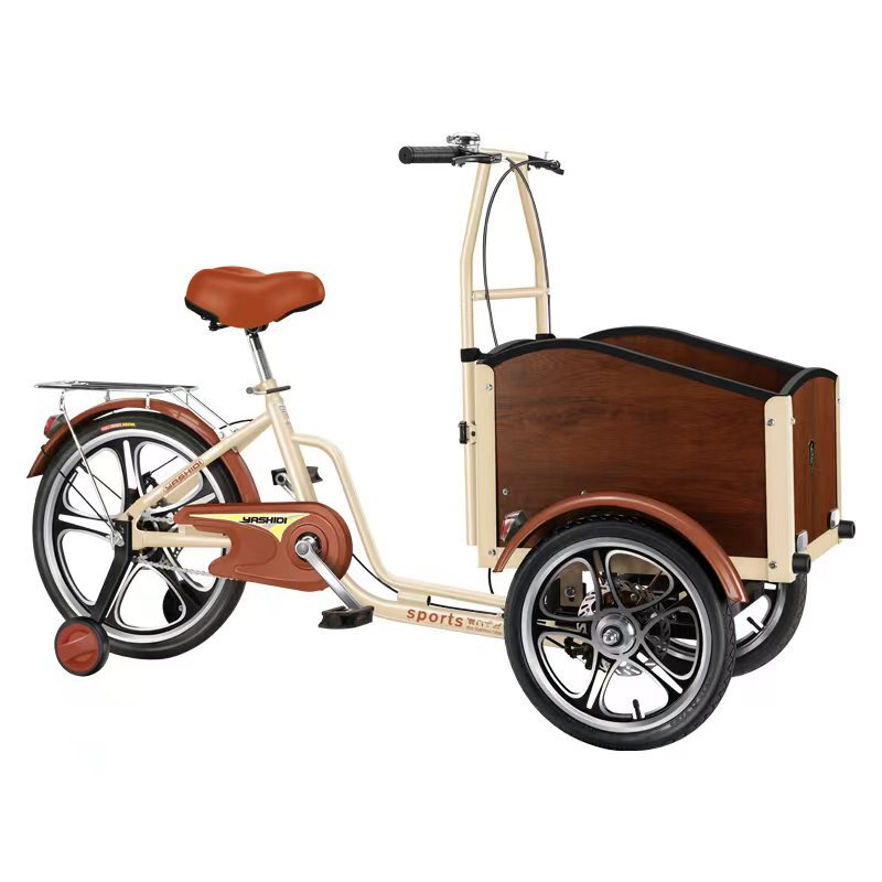 Pingxiang Cross-border European Bicycle Tricycle with Trunk Export Tricycle Reverse Ride Human Bicycle
