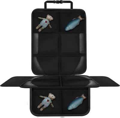 Seat cushion, seat cover Anti-Slip Seat Protective Pad - black-double-mesh-pocket-upgrade-with-side-wings-a0608-6