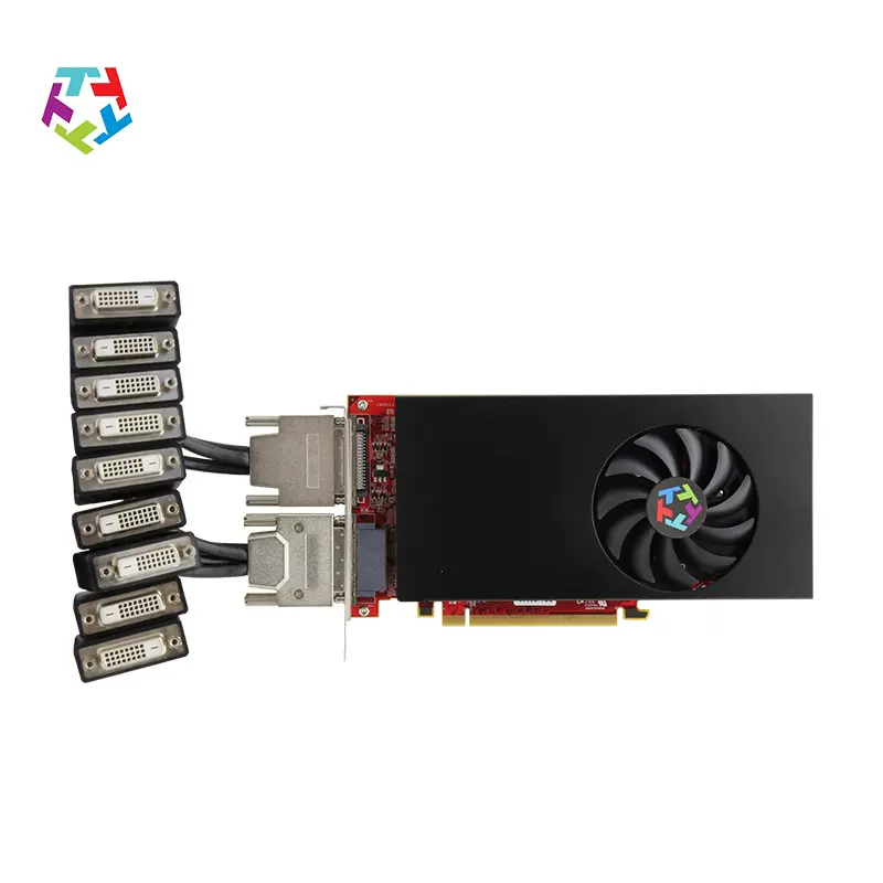 冶天投影大屏5509D 9屏显卡 电视墙3行3列 可分屏股票数字标牌用