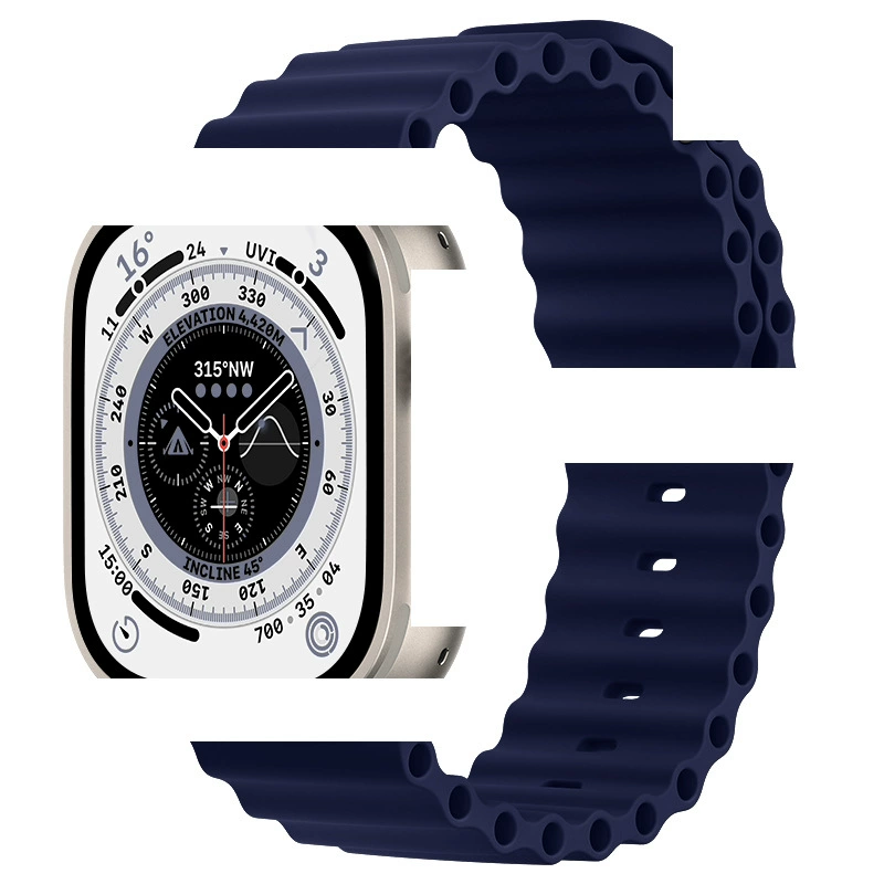 Силиконовый ремешок для часов (PG75) для Apple Watch, океанская застежка, 44/45/46/49 мм, множество цветов