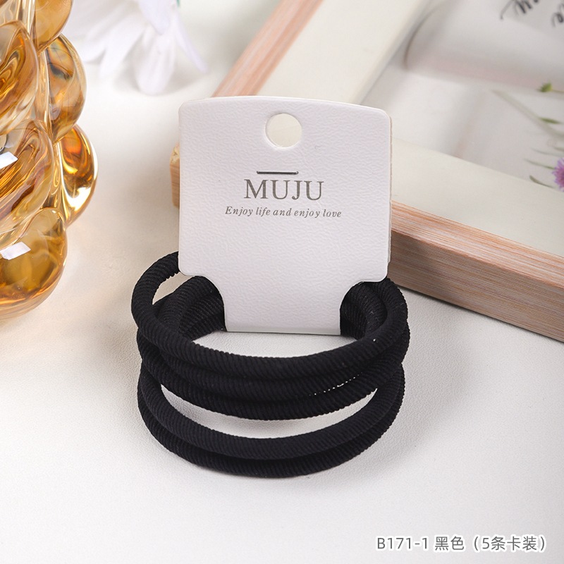 [Carga de tarjeta] sensación de alto nivel coreano de cabello de código de barras de moda de alta elasticidad de cabello anillo de cabello correa de cola de caballo