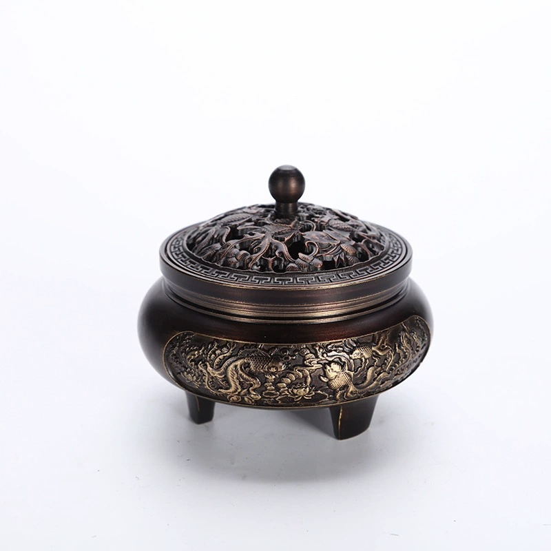 Brass antique Incense burner, scarlet wood