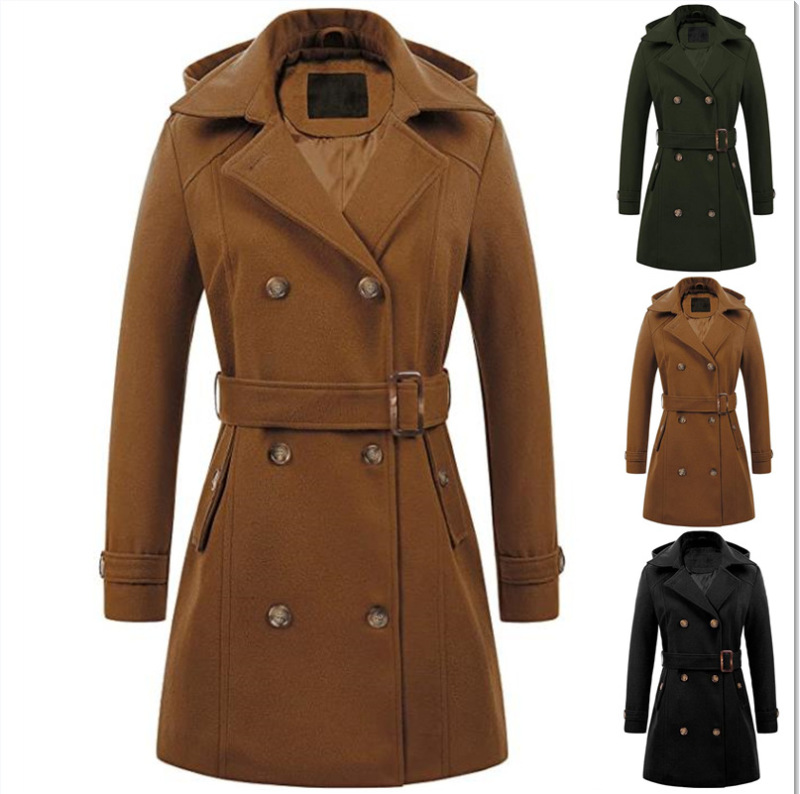 Spot independent station burst single 2022 autumn and winter woolen women's coat hooded large size tit coat wish European station Spot independent station burst single 2022 autumn and winter woolen women's coat hooded large size tit coat wish European station