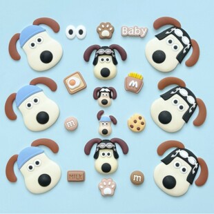 Pvc Soft Glue Patch Master Dog Mobile Phone Tablet Case Accessories Refrigerator Magnet Bag DIY Cartoon Cute Car Accessories