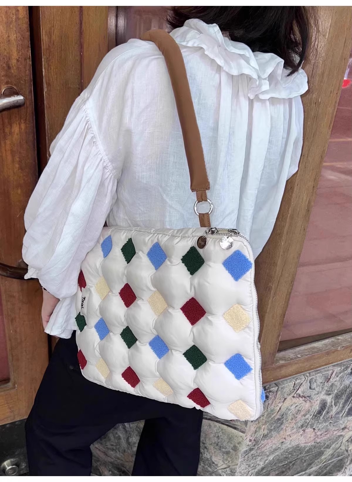 ng2510227 1080 People Collection Anti-fall Laptop Bag Women Shoulder Handheld Dual-use Commuting Advanced Sense Casual Large_voghion.com