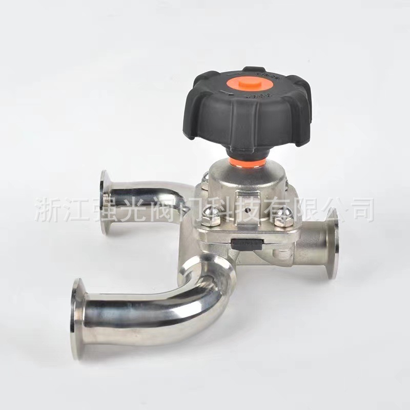 316L卫生型U型气动隔膜阀，气动U型隔膜阀，快装，焊接，纯化水