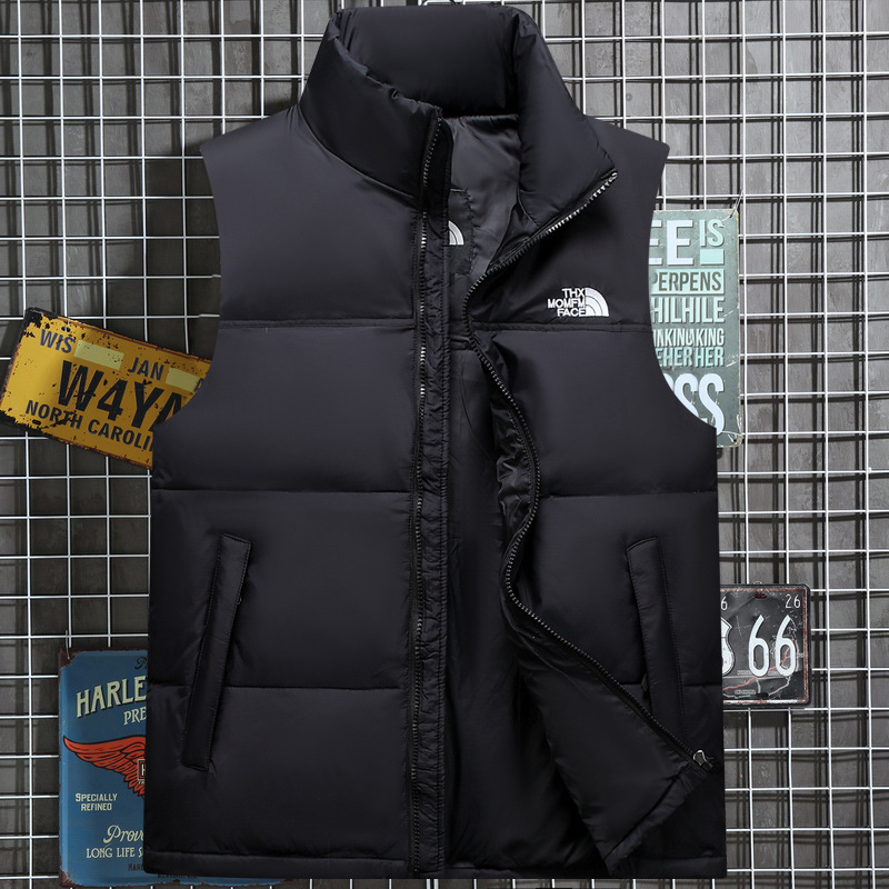 North Face 1996 Embroidered Vest Men's and Women's American Version 700 Puff Warm Vest Stand Collar Thickened Casual Easiest for Match Jacket