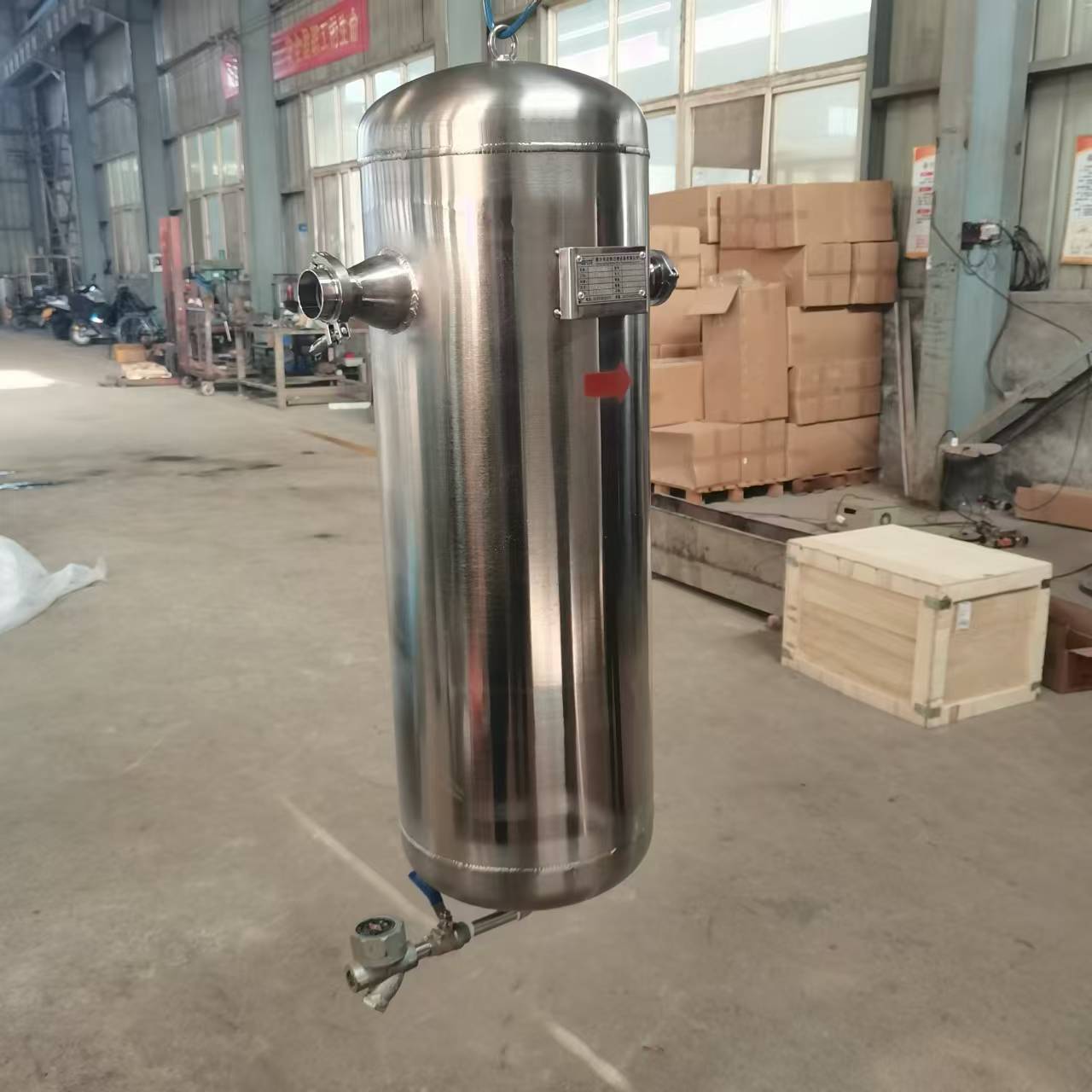 迈特快开式汽水分离器304材质 旋风式气水分离器DN125油水分离器