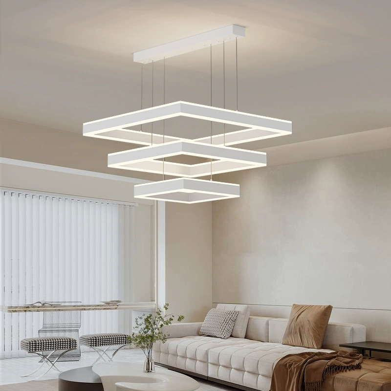 Современные минималистичные квадратные двусторонние LED-светильники для гостиной, коллекция 2022