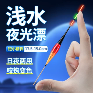 临湘咬钩变色日夜两用浅水短夜光漂鱼漂加粗尾电子漂草洞鲫鱼浮漂