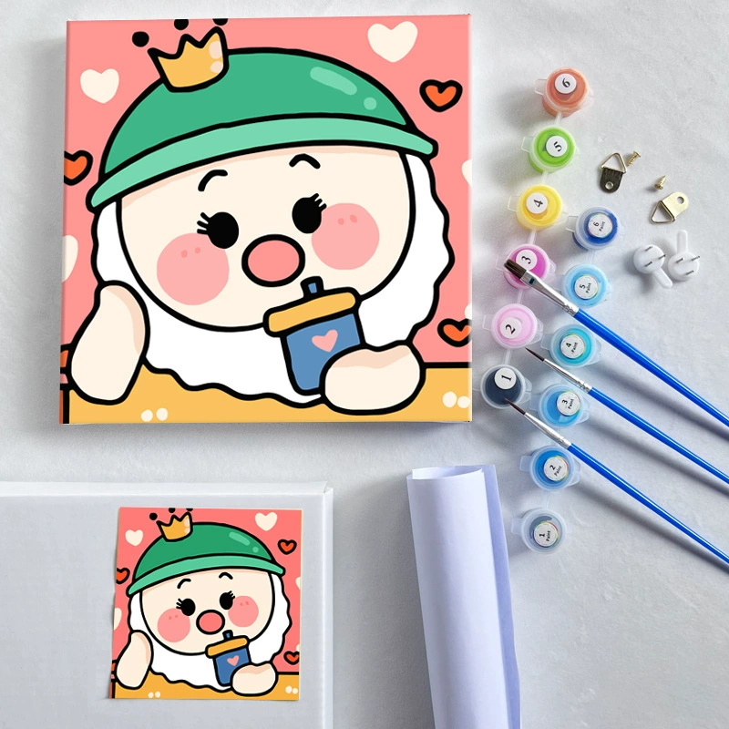 Цифровая масляная живопись 20*20 Детский мультфильм DIY handmade-painted декоративная картина последующего поколения дистрибьютор 제조업체 específicos