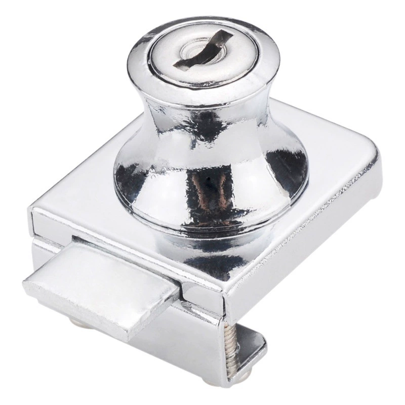 [Прямые поставки с завода] Утолщенный цинковый сплав 407409 Стеклянный дверной замок шкафа Одинарный и двойной стеклянный замок для витрины Оконный замок