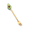 Cartoon cute fruit fork, tableware for feeding, spoon, dessert coffee doll stainless steel