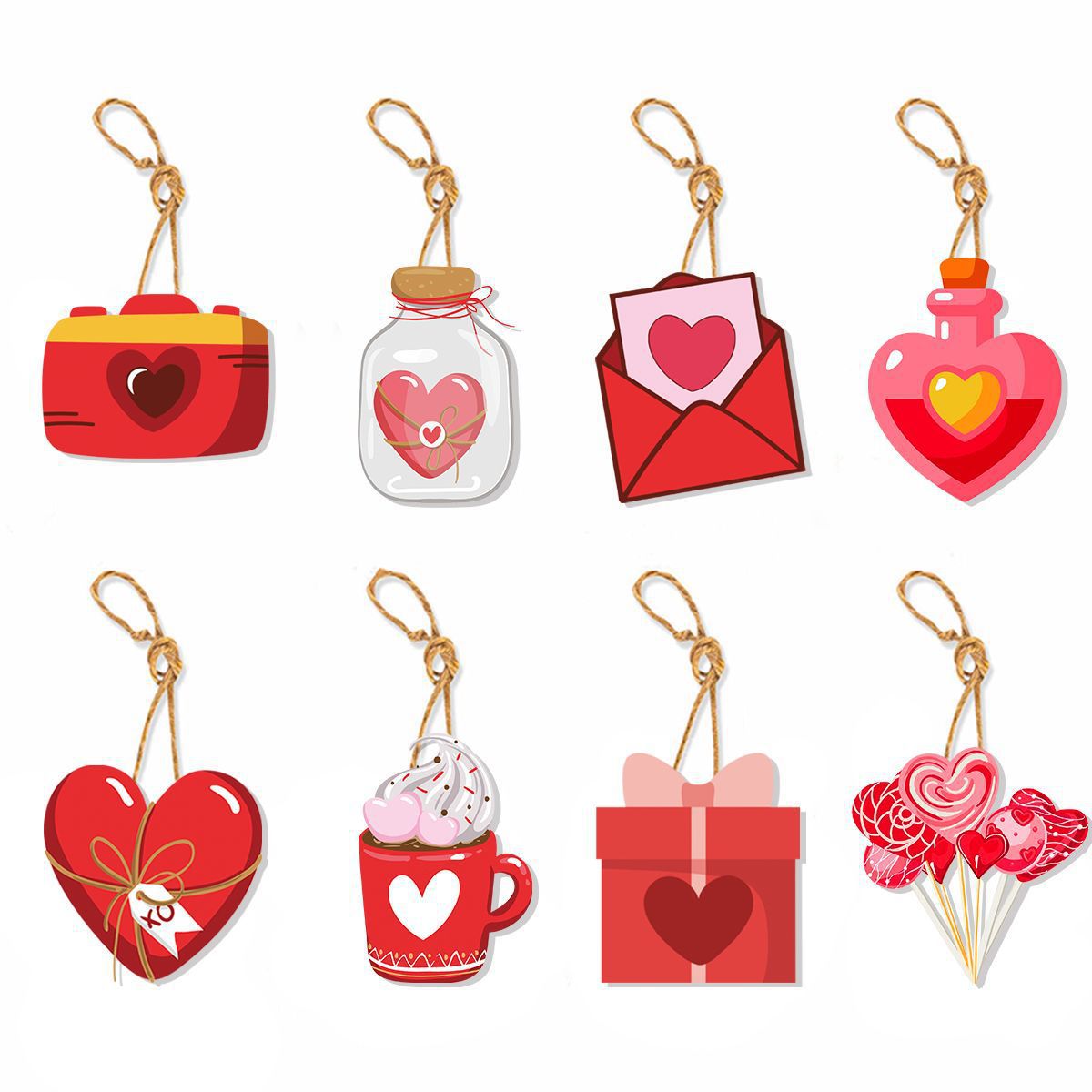 Valentine's Day Cute Heart Shape Paper Party Festival Hanging Ornaments display picture 1